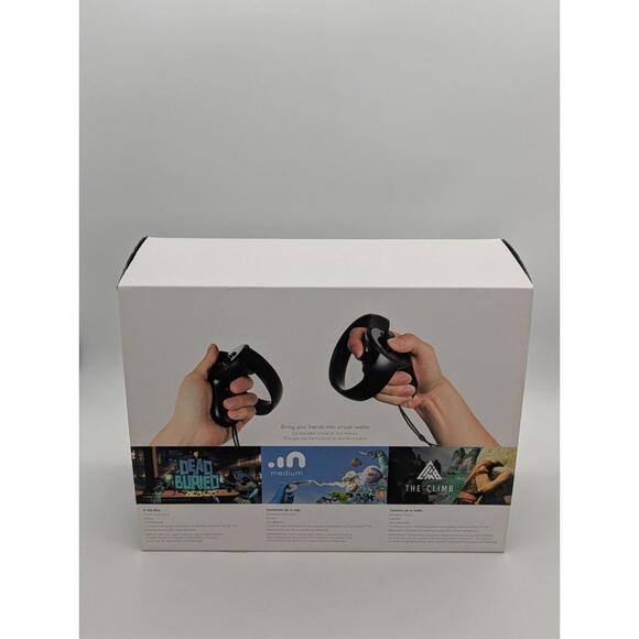 Meta Oculus Rift Touch Motion Controllers Black With Sensor - VR Set W/ Box - Picture 2 of 6